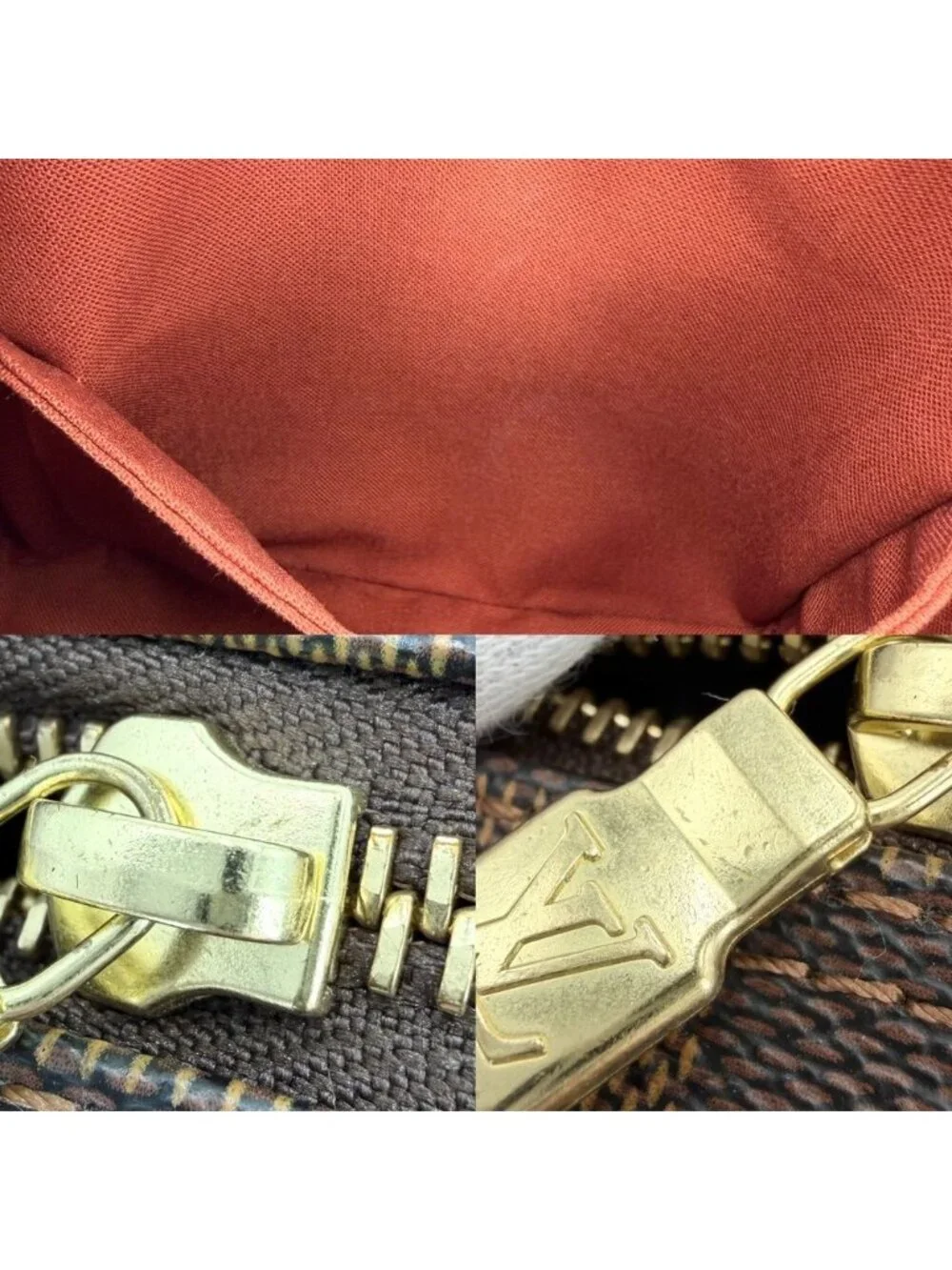 Louis Vuitton Shoulder Bag Olaf PM Crossbody Damier Canvas Brown Gold